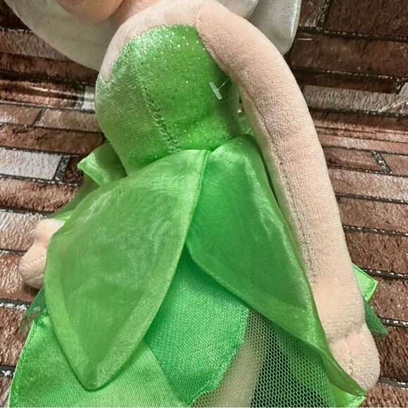 Disney Fairies Tinkerbell Green and White Fairy Plush with Wings - Picture 10 of 11